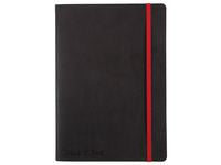 Ant.bok OXFORD Black n´Red A5 soft linj