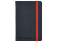 Ant.bok OXFORD Black n´Red A5 hard linj