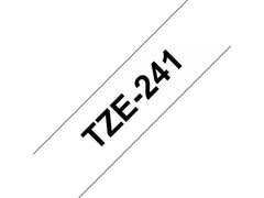 Tape BROTHER TZE241 18mm svart på vit