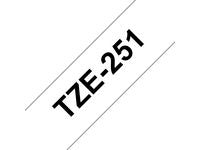 Tape BROTHER TZE251 24mm svart på vit