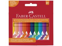 Plastkrita FABER CASTELL trekantig 12/fp