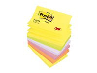 Notes POST-IT Z-block 76x127mm neon 6/fp