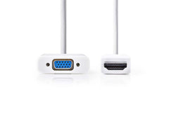 Adapter NEDIS HDMI-VGA/3,5mm 0,2m vit