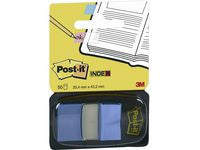 Index POST-IT 25x43mm kornblå