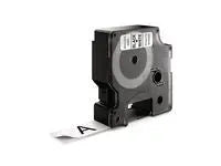 Tape DYMO D1 19mm svart på vit 10/fp - Primmeshiper