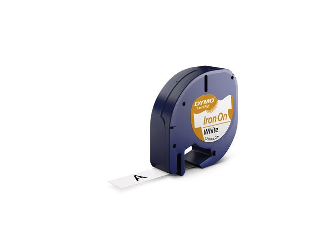 Tape DYMO LetraTAG Iron on svart på vit - Primmeshiper