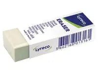 Radergummi LYRECO 62x22x12mm vit - Primmeshiper