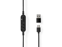 Datorheadset NEDIS CHSTU110BK USB-A/C