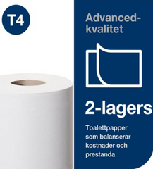 Toalettpapper TORK Adv T4 2-lag 24/fp